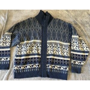 VTG AMERICAN PRIORITY SWEATER - USA - Men's Full‎ Zip Cardigan W/Pockets XL